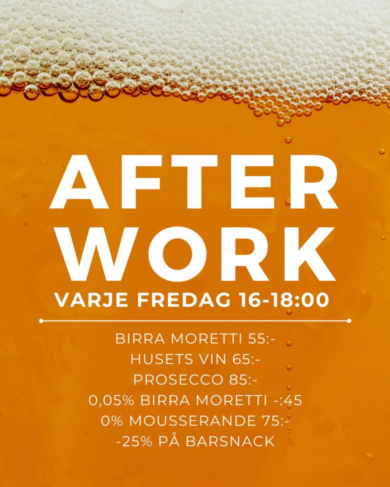After work varje fredag 16–18
